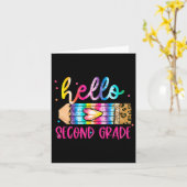Hallo Second Grade Leopard Gefärbte Krawatte Stift Karte (Gelbe Blume)