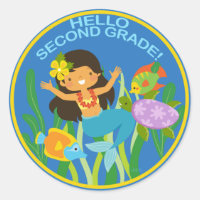 Hallo Second Grade! Meerjungfrau und Fisch