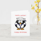 Hallo Segler, Happy Birthday Karte (Gelbe Blume)