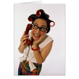 Hallo sein ich! Lustige Dame am Telefon