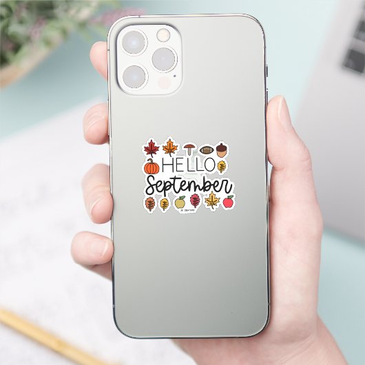 Hallo September Aufkleber (Telefon)