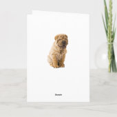 Hallo Shi Pei Welpe Hund Blank Card Karte (Rückseite)