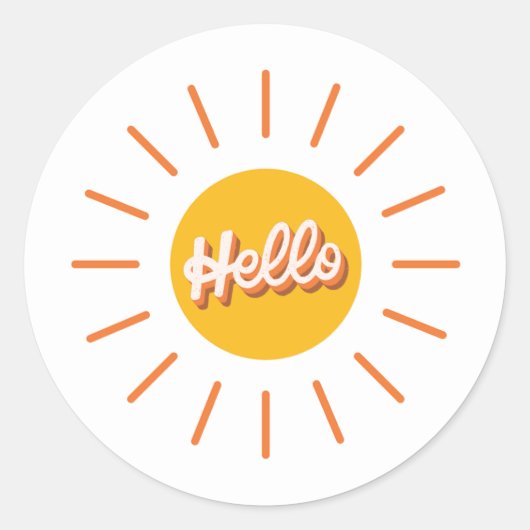 Hallo Shining Sun Aufkleber (Vorderseite)