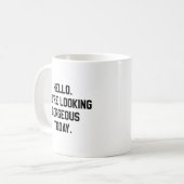 Hallo. Sie schauen heute herrlich Kaffeetasse (Vorderseite Links)