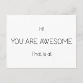 Hallo, Sie sind Phantastisch, dass alles individue Postkarte (Vorderseite)