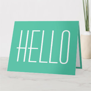 Hallo Simple Typografie Minimalist Grün Modern Karte