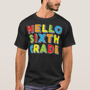 Hallo Sith Grade Kids Zurück zur Schule 6. Klasse T-Shirt