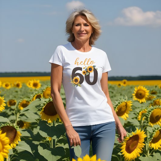 Hallo Sixty Women's Tee Shirt mit Sonnenblumen