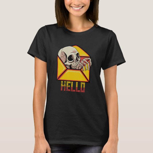 Hallo Skeleton Mail Postman Service Postman T-Shirt (Vorderseite)