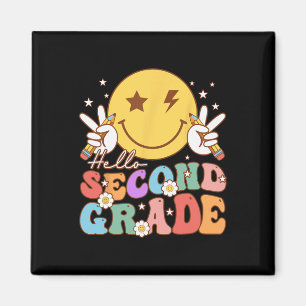 Hallo Smile Gesicht Zweite Klasse Hippie Vintage R Magnet