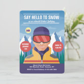 Hallo Snow Einladung (Stehend Vorderseite)