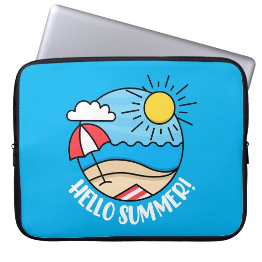 Hallo Sommer 2 Laptopschutzhülle (Vorderseite)
