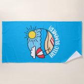 Hallo Sommer 2 Strandtuch (Vorderseite)