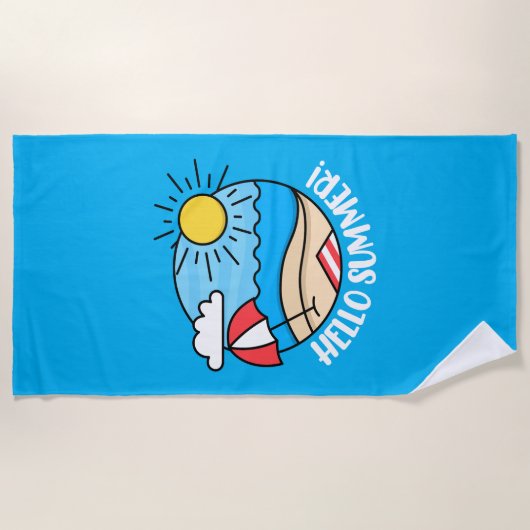 Hallo Sommer 2 Strandtuch (Vorderseite)