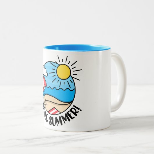 Hallo Sommer 2 Zweifarbige Tasse (VorderseiteRechts)
