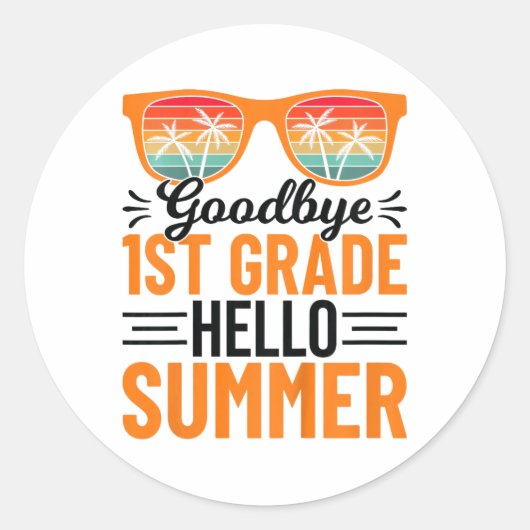 Hallo Sommer 3 Runder Aufkleber (Vorderseite)