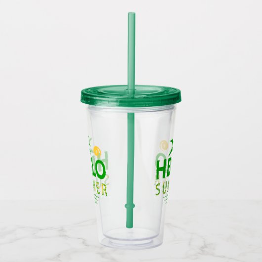 Hallo Sommer Acryltrinkbecher (Rechts)