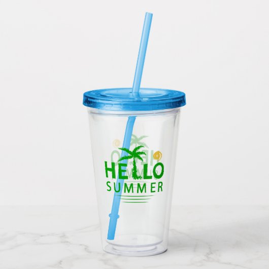 Hallo Sommer Acryltrinkbecher (Rückseite)