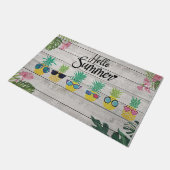 Hallo Sommer Ananas Doormat, Frucht Willkommen Fußmatte (Schrägansicht)