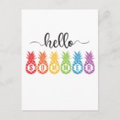Hallo Sommer Ananas Postkarte (Vorderseite)