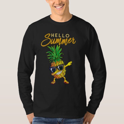 Hallo Sommer Ananas Sonnenbrille Aloha Beaches Ha T-Shirt (Vorderseite)