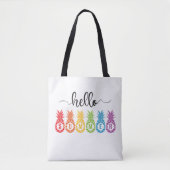 Hallo Sommer Ananas Tasche (Vorderseite)
