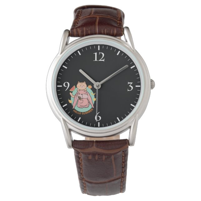 Hallo Sommer Armbanduhr (Vorderseite)