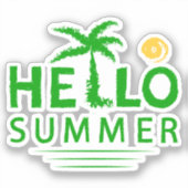 Hallo Sommer Aufkleber (Vorderseite)