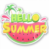 Hallo Sommer Aufkleber (Vorderseite)