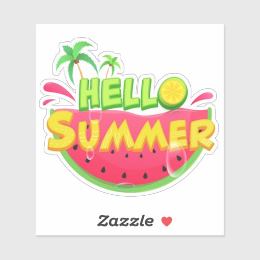 Hallo Sommer Aufkleber (Blatt)
