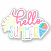 Hallo Sommer Aufkleber (Vorderseite)