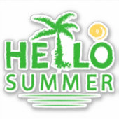 Hallo Sommer Aufkleber (Vorderseite)