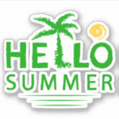 Hallo Sommer Aufkleber (Vorderseite)