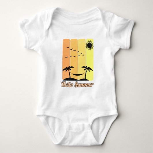 Hallo Sommer Baby Strampler (Vorderseite)