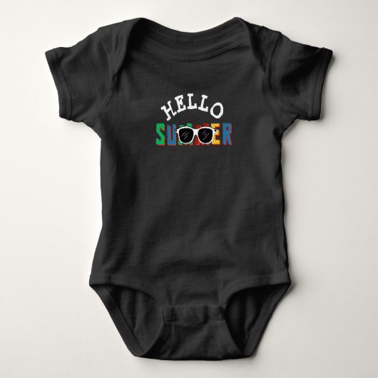 Hallo Sommer Baby Strampler (Vorderseite)