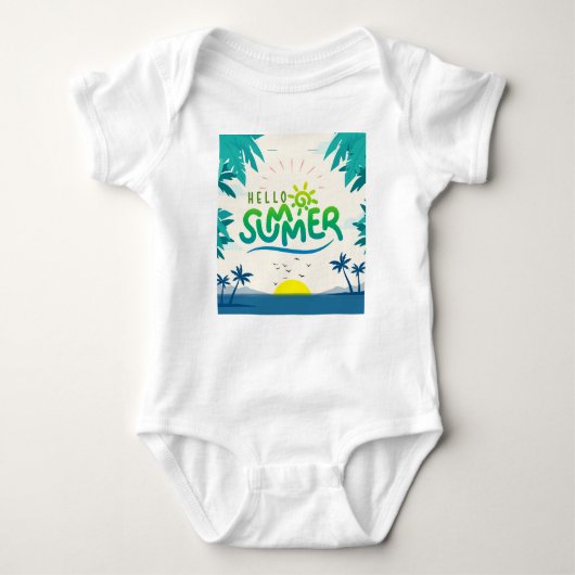 Hallo Sommer Baby Strampler (Vorderseite)