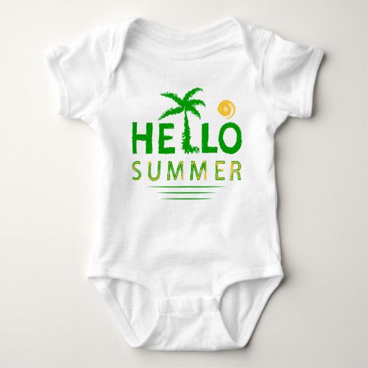Hallo Sommer Baby Strampler (Vorderseite)