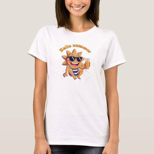 Hallo Sommer Babys Body T-Shirt (Vorderseite)