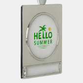 Hallo Sommer Banner-Ornament Silber (Rechts)