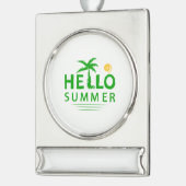 Hallo Sommer Banner-Ornament Silber (Links)