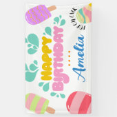 Hallo Sommer! Banner zur Party Einladung von Pool (Vertikal)