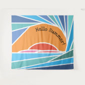 Hallo Sommer Barrel Wave und Sunset Wandteppich (Vorderseite (Horizontal))