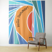 Hallo Sommer Barrel Wave und Sunset Wandteppich (Beispiel)