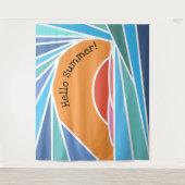 Hallo Sommer Barrel Wave und Sunset Wandteppich (Vorderseite)