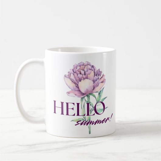 Hallo Sommer Blumenvase Tasse  (Links)