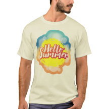 Hallo Sommer Buchstaben über Strand Hintergrund