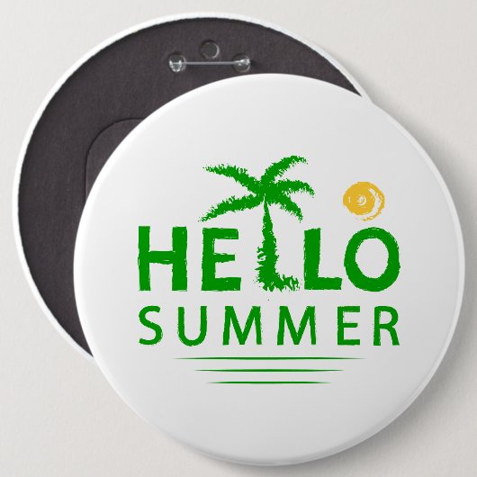 Hallo Sommer Button (Vorne & Hinten)