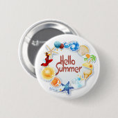 Hallo Sommer Button (Vorne & Hinten)