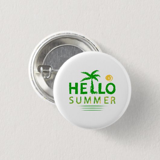 Hallo Sommer Button (Vorne & Hinten)
