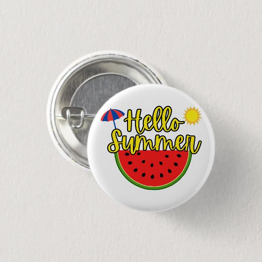 Hallo Sommer Button (Vorne & Hinten)